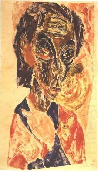 Head of a sick man - Selfportrait, Ernst Ludwig Kirchner